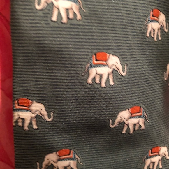 Lot of 2 Beaufort tie rack fun ties, 100% silk!Hippopotamus and elephant print . - Picture 8 of 8
